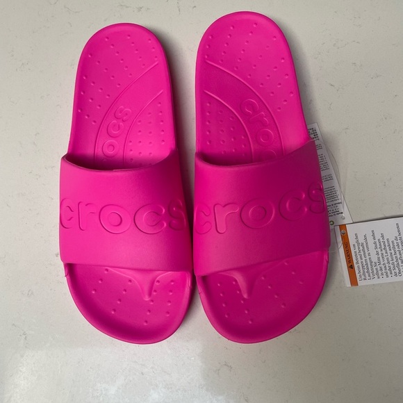 Pink Crocs Slide Sandals - Picture 4 of 9